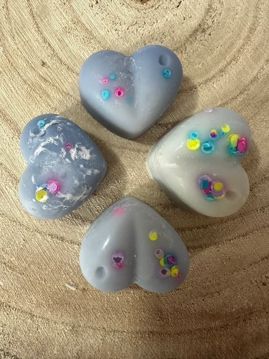 Birthday cake hearts & stars