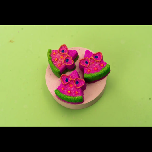 Mini watermelon bath bomb
