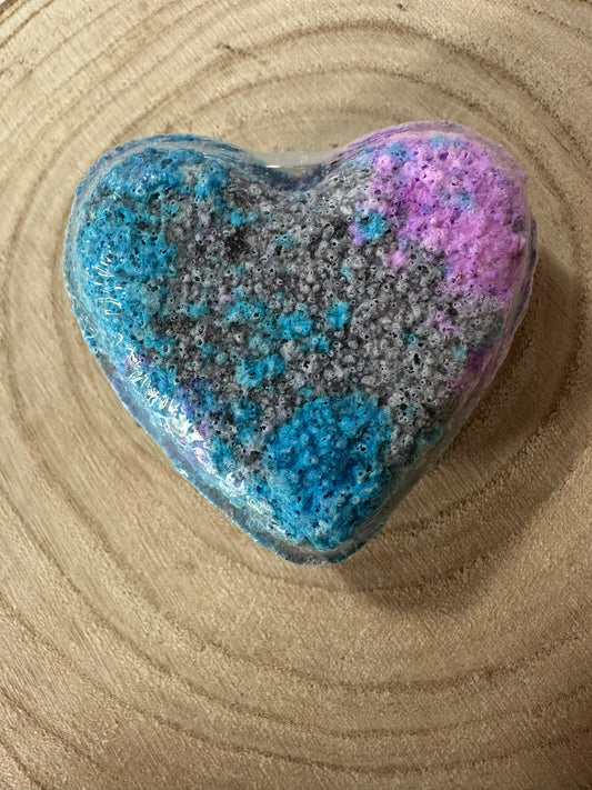 Raspberry slush heart bath bomb