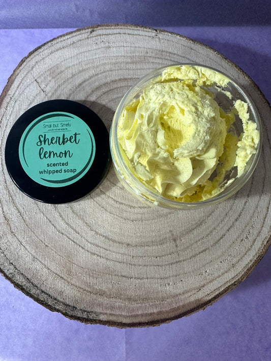 Sherbet lemon whipped soap