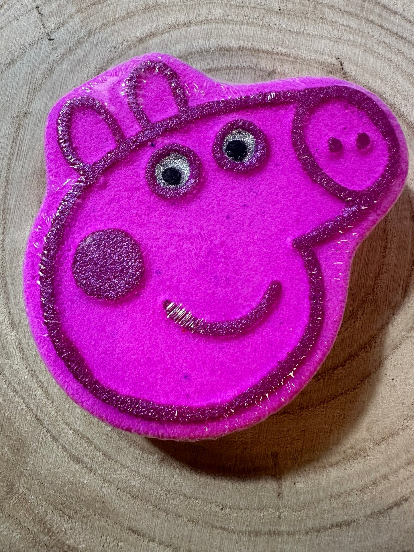 Pink pig bath bomb