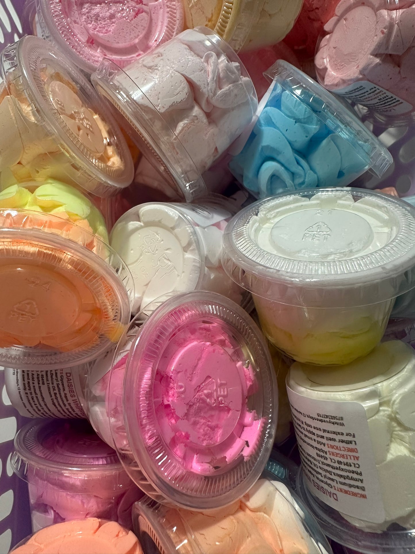 Mini whipped soaps